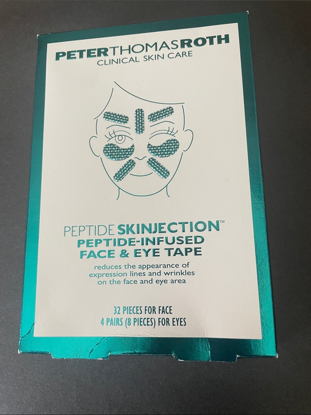 Peter Thomas Roth Teal & White Peptide Skinjection Face & Eye Tape